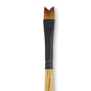 Open in modal - Dynasty Black Gold Brush - Whale's Tail, Short Handle, Size 1/4" close up