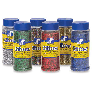 Spectra Sparkling Glitter - 4 oz, Set of 6 Jars, Assorted Colors