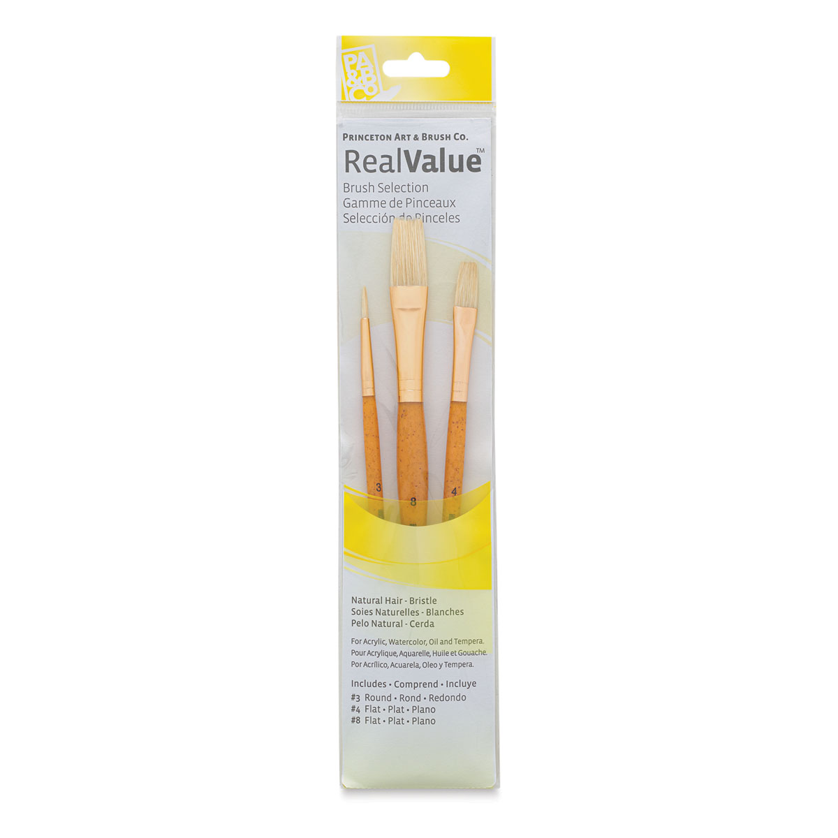 Princeton Real Value Brush Set - 9103, Bristle, Short Handle, Set