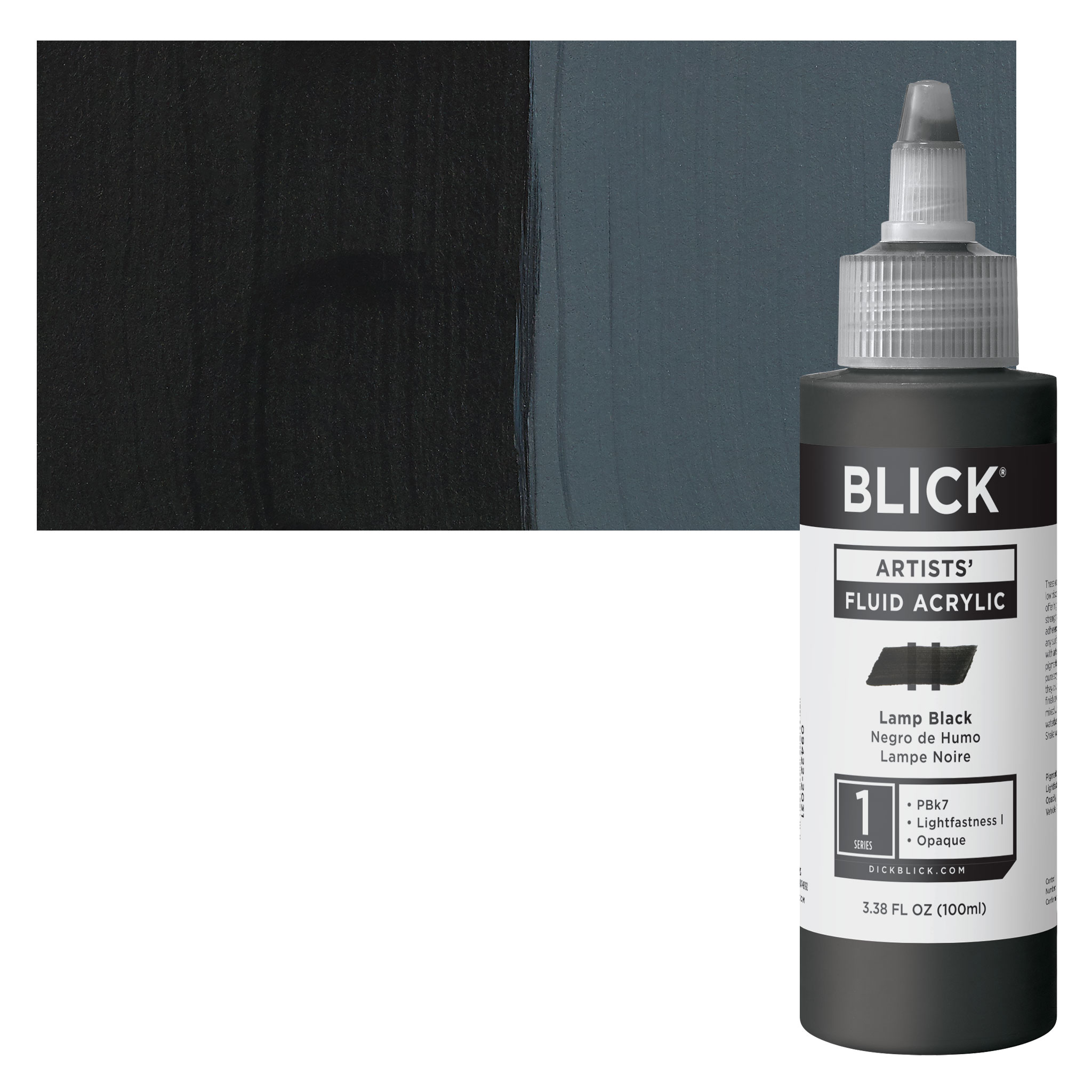 Blick Artists Fluid Acrylic Lamp Black 100 Ml BLICK Art Materials   09422 2031 SC 4ww 