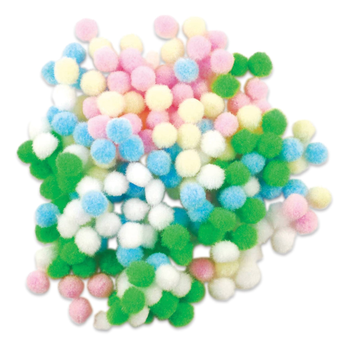 Krafty Kids Pom Poms - Pastel Colors, 3/8