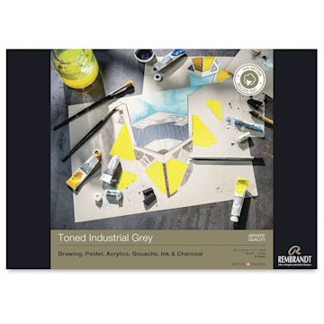 Open in modal - Rembrandt Toned Mixed Media Pads - Front cover of Industrial Grey pad