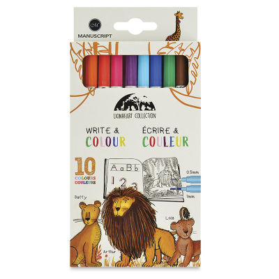 Lionheart Write & Color Pens - Front view of package