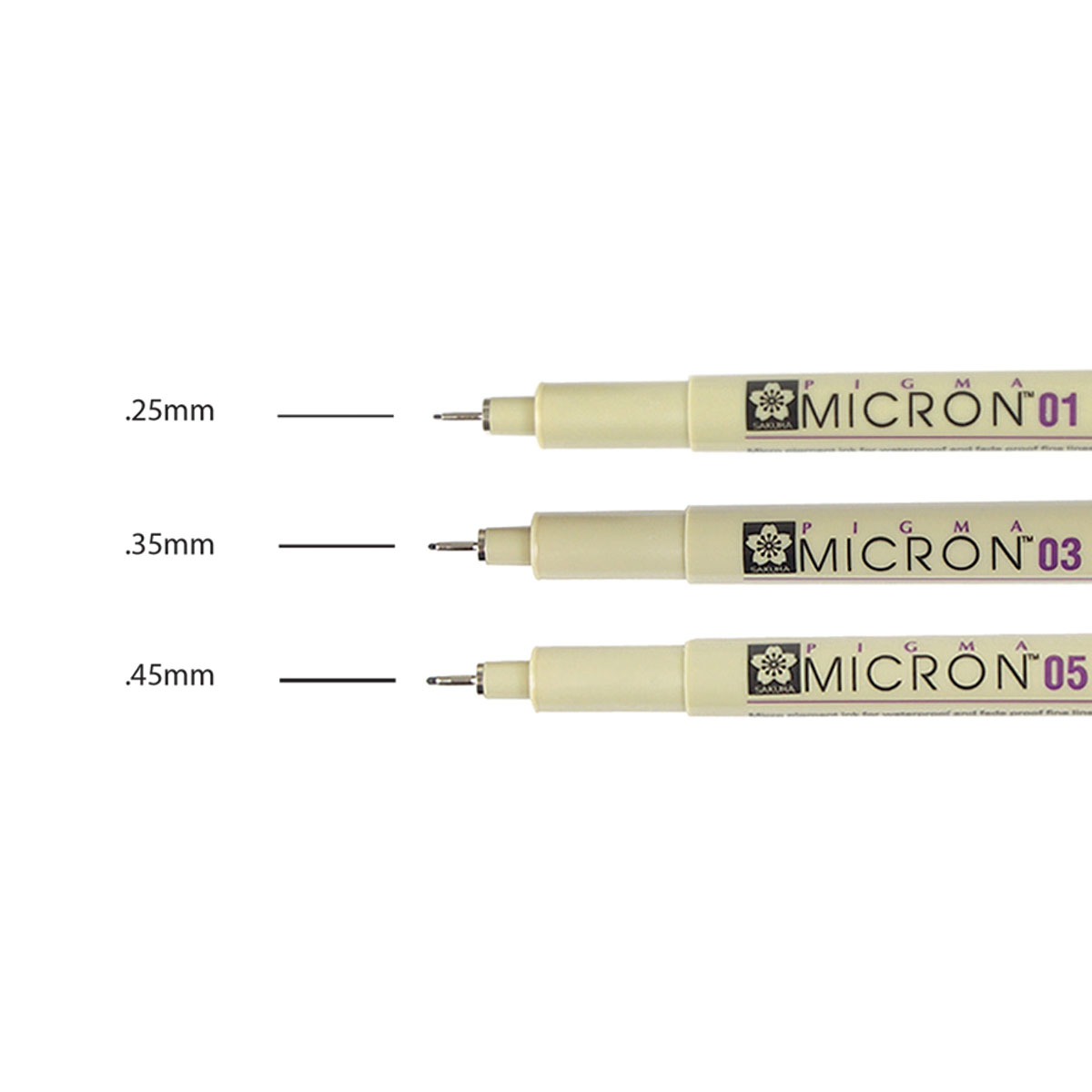 3-Piece Black Microperm Pen Set
