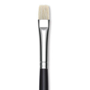 Utrecht Natural Chungking Pure Bristle Brush - Bright, Size 6, Long Handle, Close-up