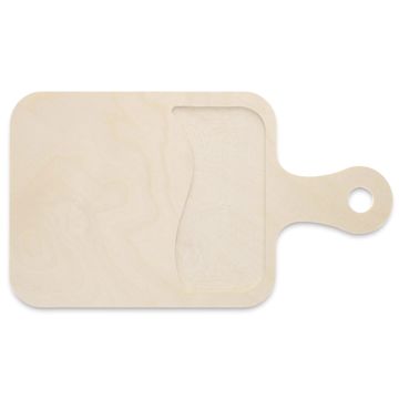 Open in modal - Leisure Arts Large Welled Wood Surface - Rectangle with Handle, 13" x 7.3"