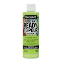 DecoArt Fluid Art Ready-To-Pour Acrylic - Chartreuse, Bottle