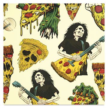 Open in modal - Elan Transfers Overglaze Decal Sheet - Horror Pizza - close-up