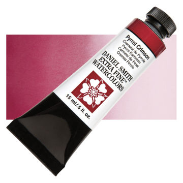 Daniel Smith Extra Fine Watercolor - Pyrrol Crimson, 15 ml, Tube with Swatch