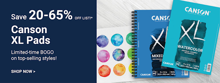 Save 20-65% off list. Canson XL Pads. Stretch your skills with bigger pads - at a better price. Shop now.