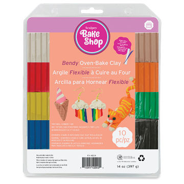Sculpey Bake Shop Bendy Clay - Set of 8, 2 oz, Assorted front of packaging