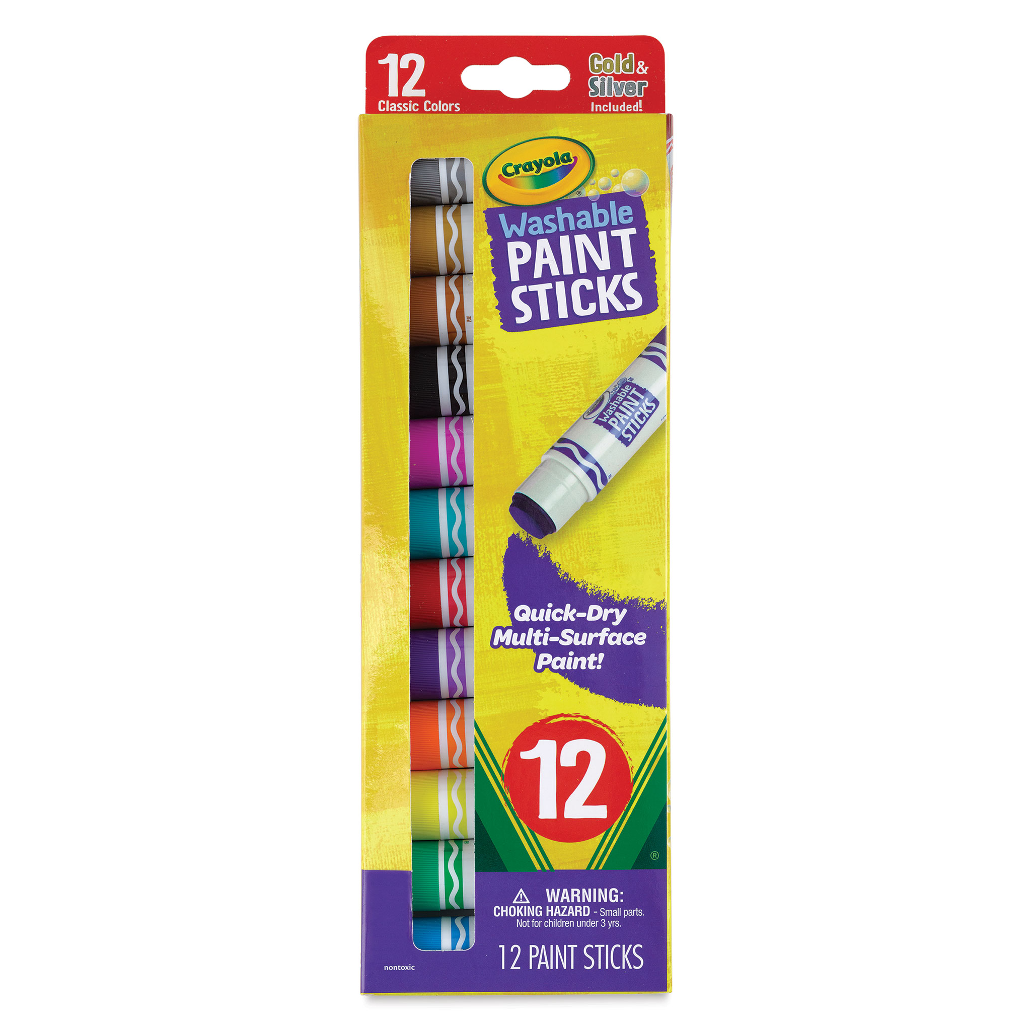 Crayola Washable Project Paint, Classic Colors, 2 oz., 6 Bottles Per Pack,  6 Packs