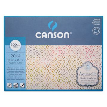Open in modal - Canson Aquarelle Block - Blick Exclusive! 12.2" x 16.1", Rough Press, front cover