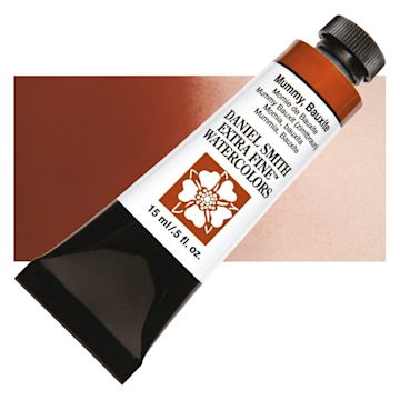 Open in modal - Daniel Smith Extra Fine Watercolor - PrimaTek, Mummy Bauxite, 15 ml Tube and swatch