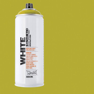 Montana White Spray Paint - Malaria, 400 ml, Spray Can with Swatch