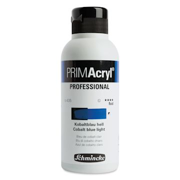 Open in modal - Schmincke Primacryl Professional Fluid Acrylic - Cobalt Blue Light, 250 ml bottle