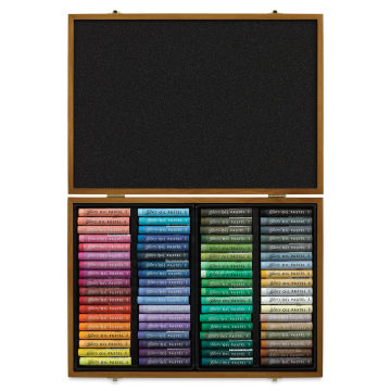 Mungyo Gallery Artists' Soft Oil Pastels - Set of 72, Wooden Box (contents)
