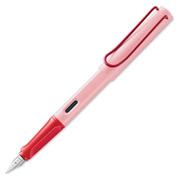 Open in modal - Lamy Safari Fountain Pen - Cherry Blossom, Extra-Fine Nib, cap off