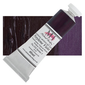 Michael Harding Artists Oil Color - Perylene Violet, 40 ml, Tube with Swatch