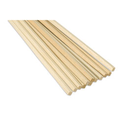 Bud Nosen Balsa Wood Sticks - 3/8" x 3/8" x 36", Pkg of 12 (view of the ends)