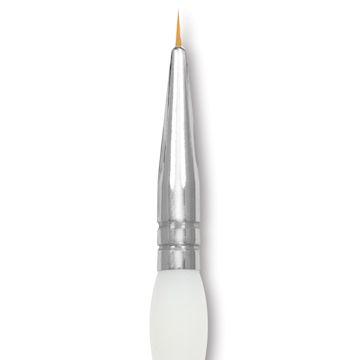 Open in modal - Royal & Langnickel Soft Grip Golden Taklon Brush - Round, Short Handle, Size 10/0, close-up