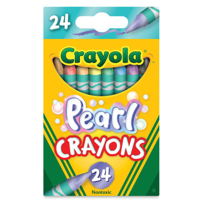 Crayola Pearl Crayons - Front of package of 24 crayons
