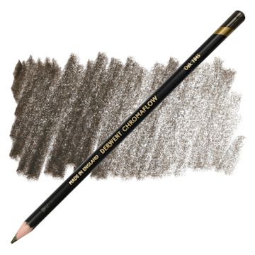 Open in modal - Derwent Chromaflow Colored Pencil - Oak, swatch and pencil