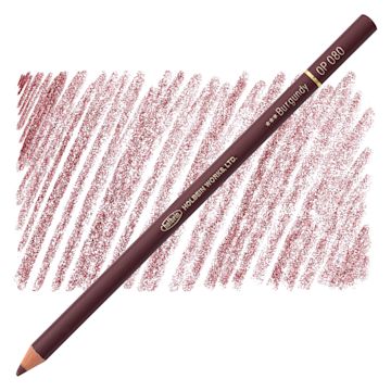 Open in modal - Holbein Artists' Colored Pencil - Burgundy, OP080 pencil and swatch