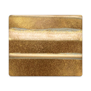 Spectrum Stoneware Glazes - Finished tile showing Gold Glaze color