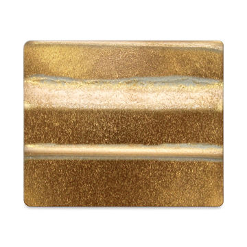 Spectrum Stoneware Glazes - Finished tile showing Gold Glaze color