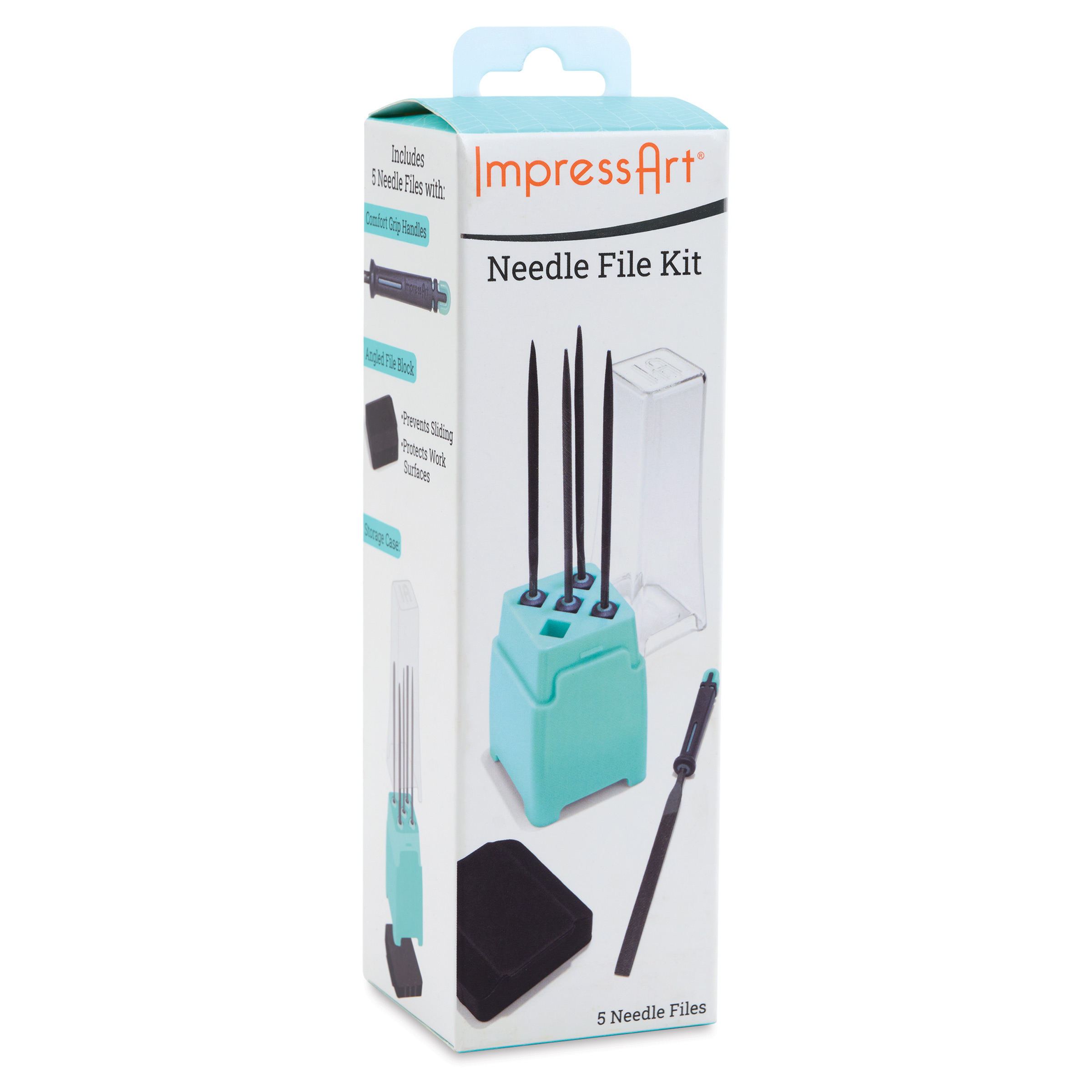 ImpressArt Needle File Set with File Block - Set of 5 | BLICK Art