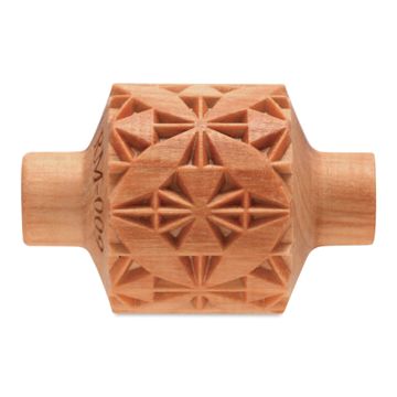 Open in modal - MKM Pottery Tools Handle Roller - Medium, 4 Leaf Quilt Block