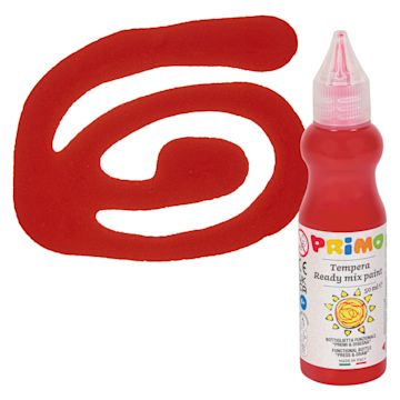 Open in modal - Primo Tempera Paint - Vermilion, 50 ml bottle and swatch