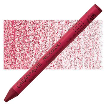 Open in modal - Caran d'Ache Neocolor I Wax Crayon - Carmine pastel and swatch