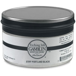 Gamblin Etching Ink - Stiff Portland Black, 1 lb