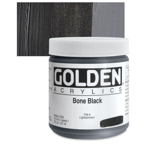 Golden Acrylics Heavy Body 4oz Bone Black