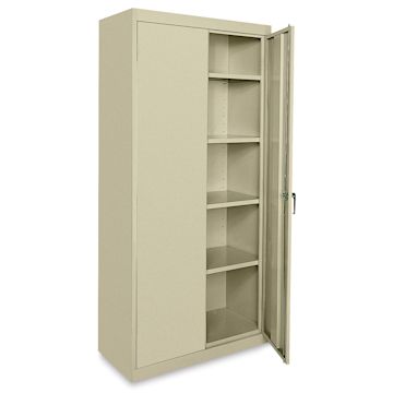 Open in modal - Sandusky Lee Storage Cabinet - 36" x 78" x 18", Tropic Sand, With Adjustable Shelves