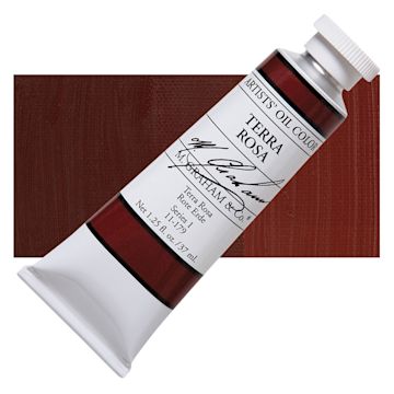 Open in modal - M. Graham Artists' Oil Color - Terra Rosa, 37 ml tube and swatch