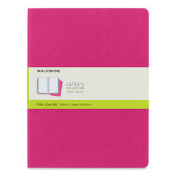 Moleskine Cahier Journals - 9-3/4" x 7-1/2", Blank, Kinetic Pink, Pkg of 3