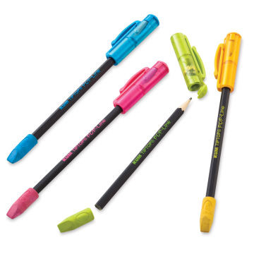 Kum Tiptop Pop-Line Pencils - Four Pencils with Cap and Eraser removed from one (sold individually)
