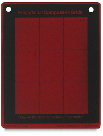 Open in modal - Compose It Grids - Front view of Red tinted Grid