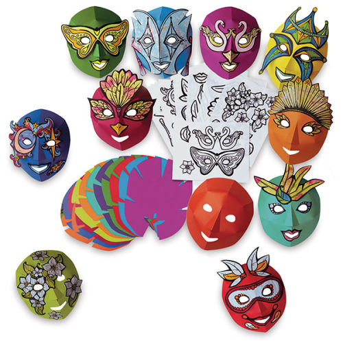A Face Mask with Glitter on Designs made with transparent Glue