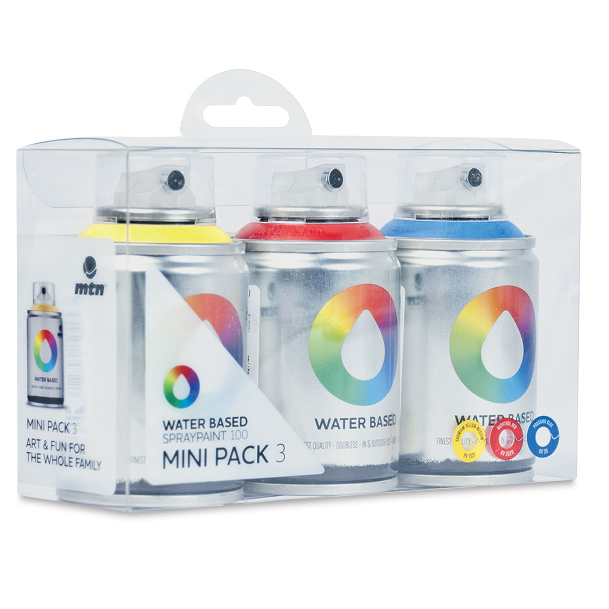 Mtn Water Based Spray Paint - RBY Mini Pack of 3, 100 ml Cans