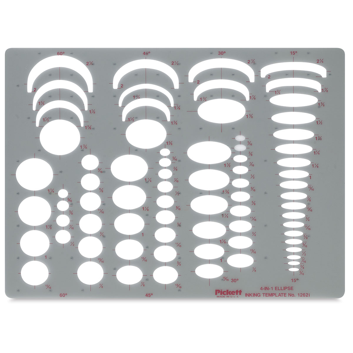 Pickett 1262I Four-In-One Ellipse Template