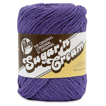 Lily Sugar N' Cream Yarn - 2.5 oz, 4-Ply, Grape