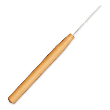 Lineco Awl - Light Duty Awl with Cylindrical Wooden Handle shown at angle