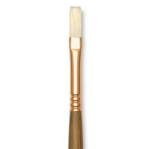 Princeton Best Natural Bristle Brush - Flat, Long Handle, Size 2