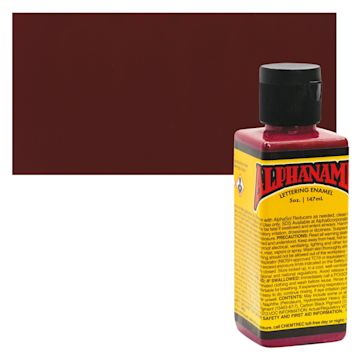 Open in modal - Alpha6 Alphanamel Lettering Enamel - Wine, 147 ml - Bottle and Swatch