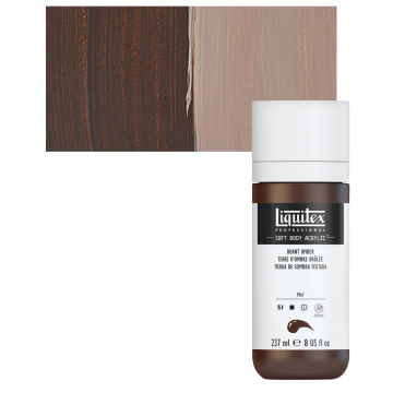 Open in modal - Liquitex Soft Body Artist Acrylic - Burnt Umber, 237 ml and swatch