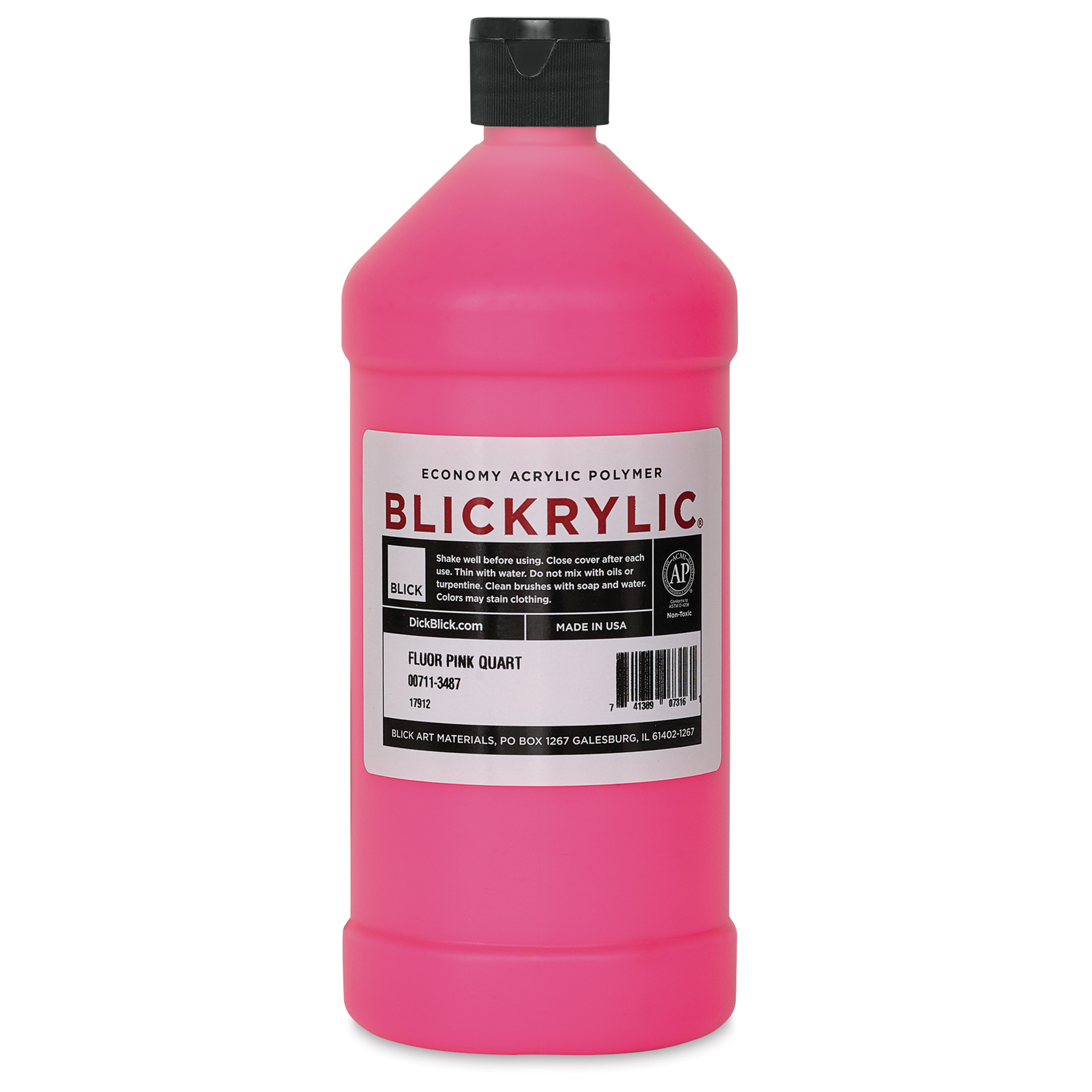 Blickrylic Student Acrylics - Fluorescent Colors, Set of 6, 2 oz Bottles